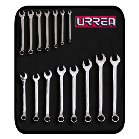 URREA Full polished 12-pt combination wrench set 15PC mm 1200FM